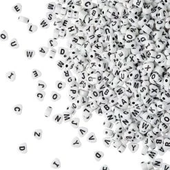 Buy 🎉 12 Pack: Alphabet Acrylic Heart Craft Beads by Bead Landing™, 7mm 👏