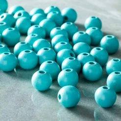 Deals ⭐ 12 Pack: Turquoise Wooden Round Beads, 12mm by Bead Landing™ 👏 -Deals Bead Landing Store MP666604 20