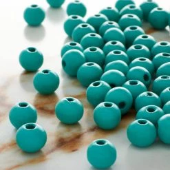 Best deal 😀 12 Pack: Turquoise Wooden Round Beads, 8mm by Bead Landing™ 🎉 -Deals Bead Landing Store MP666605 20