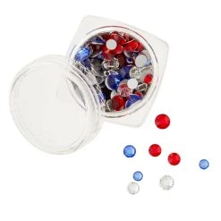 Wholesale 💯 6 Packs: 90 ct. (540 total) Crystal Radiance Patriotic Mix Flatback European Crystals by Bead Landing™ ⌛ -Deals Bead Landing Store MP682696 31