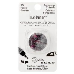 Buy 🎁 12 Packs: 76 ct. (912 total) Crystal Radiance Fuchsia & Light Rose Hotfix European Crystals by Bead Landing™ 👏 -Deals Bead Landing Store MP682724 30