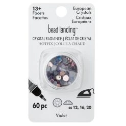 New 😉 12 Packs: 60 ct. (720 total) Crystal Radiance Violet Hotfix European Crystals by Bead Landing™ 🎉 -Deals Bead Landing Store MP682728 30