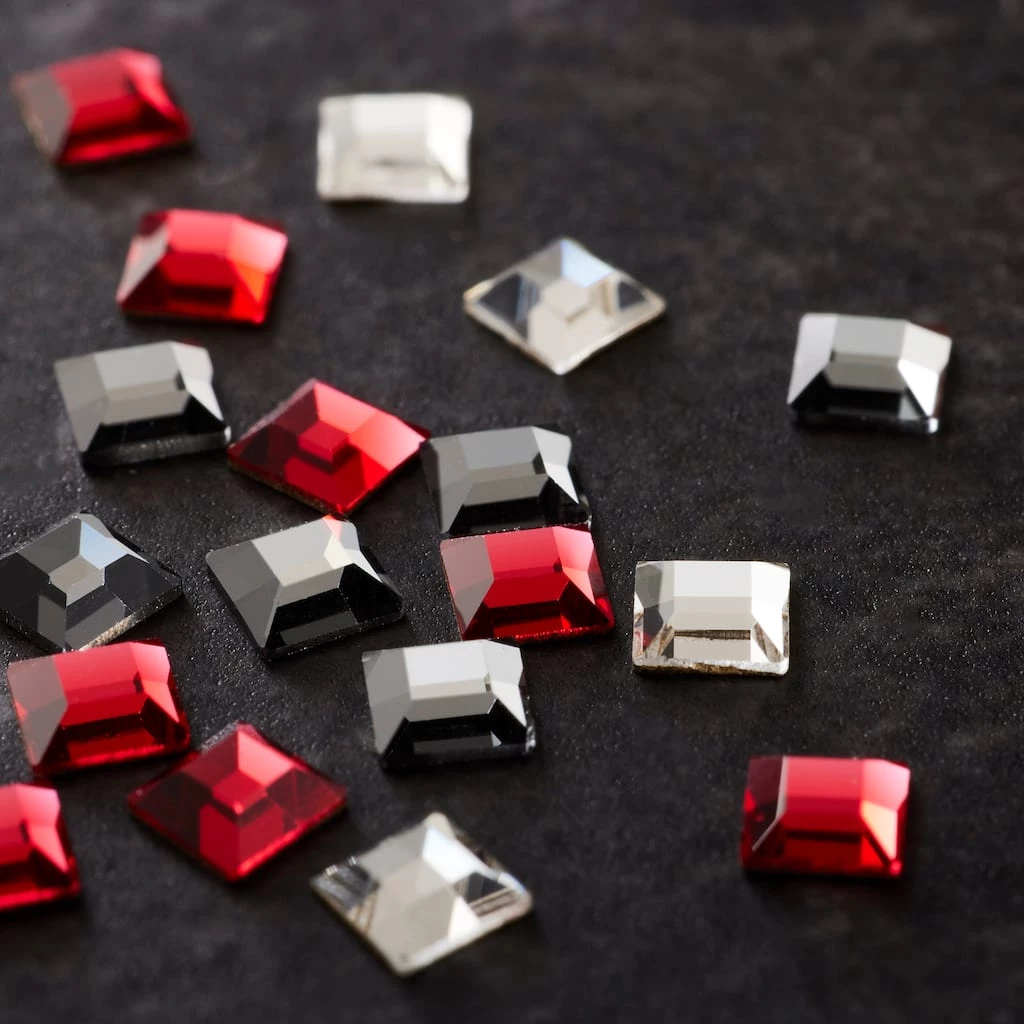 Flash Sale ⌛ 6 Packs: 25 ct. (150 total) Crystal Radiance Scarlet Square Flatback European Crystals by Bead Landing™ ⌛ 4 Flash Sale ⌛ 6 Packs: 25 ct. (150 total) Crystal Radiance Scarlet Square Flatback European Crystals by Bead Landing™ ⌛ - Image 2
