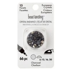 New 👏 12 Packs: 66 ct. (792 total) Crystal Radiance Charcoal Hotfix European Crystals by Bead Landing™ 😍 -Deals Bead Landing Store MP682766 30