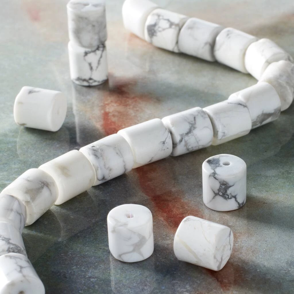 Coupon 🔥 12 Pack: White Howlite Tube Beads, 8mm by Bead Landing™ 🥰 4 Coupon 🔥 12 Pack: White Howlite Tube Beads, 8mm by Bead Landing™ 🥰 - Image 2
