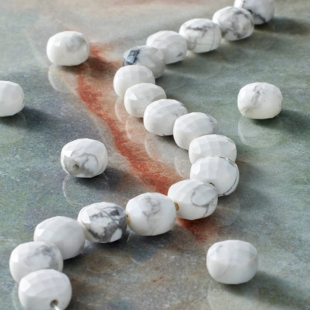 Top 10 😍 12 Pack: White Howlite Faceted Coin Beads, 8mm by Bead Landing™ 😍 4 Top 10 😍 12 Pack: White Howlite Faceted Coin Beads, 8mm by Bead Landing™ 😍 - Image 2