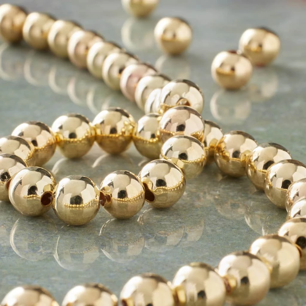 Coupon 🤩 12 Pack: Gold Metal Round Beads, 6mm by Bead Landing™ 😀 4 Coupon 🤩 12 Pack: Gold Metal Round Beads, 6mm by Bead Landing™ 😀 - Image 2